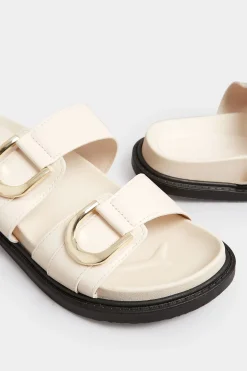 Pixiegirl Pixiegirl Cream Buckle Strap Sandals In Standard D Fit