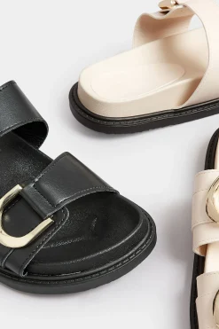 Pixiegirl Pixiegirl Cream Buckle Strap Sandals In Standard D Fit