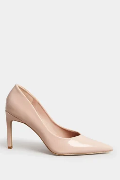 Pixiegirl Pixiegirl Nude Patent Pointed Court Shoes In Standard Fit