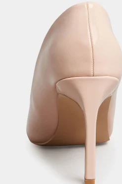 Pixiegirl Pixiegirl Nude Patent Pointed Court Shoes In Standard Fit
