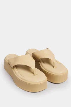 Pixiegirl Pixiegirl Nude Flatform Flip Flops In Standard Fit