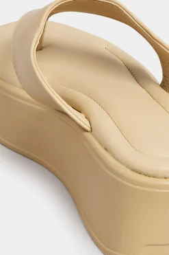 Pixiegirl Pixiegirl Nude Flatform Flip Flops In Standard Fit