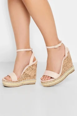 Pixiegirl Pixiegirl Nude High Wedge Heels In Standard Fit