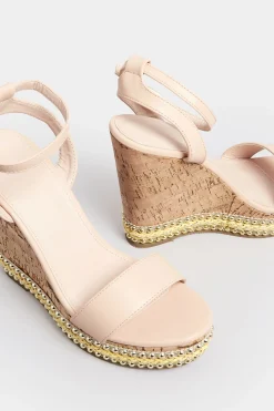 Pixiegirl Pixiegirl Nude High Wedge Heels In Standard Fit