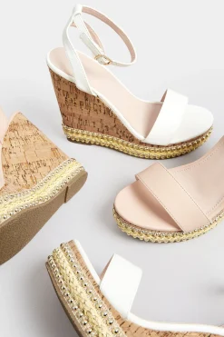 Pixiegirl Pixiegirl Nude High Wedge Heels In Standard Fit