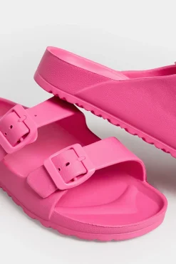Pixiegirl Pixiegirl Pink Two Strap Sliders In Standard Fit