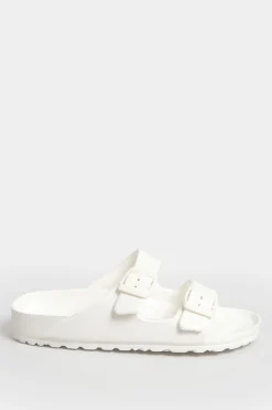 Pixiegirl Pixiegirl White Two Strap Sliders In Standard Fit