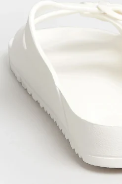 Pixiegirl Pixiegirl White Two Strap Sliders In Standard Fit
