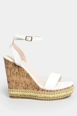 Pixiegirl Pixiegirl White High Wedge Heels In Standard Fit