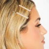 Yours Yours 2 Pack Gold Diamante Hairslide Set