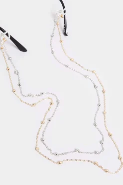 Yours Yours 2 Pack Silver & Gold Beaded Sunglasses Chain Set