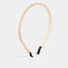 Yours Yours Beige Brown Beaded Thin Headband