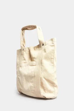 Yours Yours Beige Brown Canvas Tote Bag