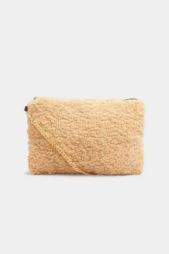 Yours Yours Beige Brown Shearling Teddy Bag