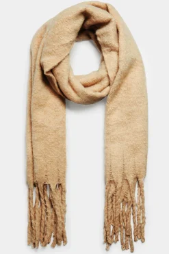 Yours Yours Beige Brown Super Soft Chunky Tassel Scarf