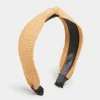 Yours Yours Beige Brown Straw Twist Headband