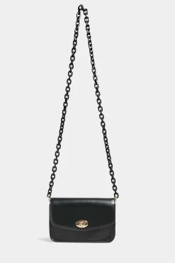 Yours Yours Black Chain Lock Detail Bag
