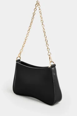 Yours Yours Black Detachable Chain Shoulder Bag