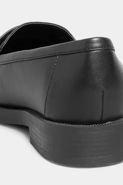 Yours Yours Black Faux Leather Tassel Loafers In Wide E Fit & Extra Wide Eee Fit