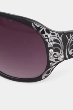 Yours Yours Black Filigree Sunglasses