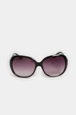 Yours Yours Black Oversized Double Circle Sunglasses