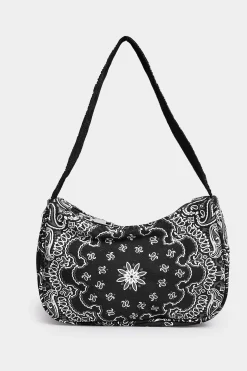 Yours Yours Black Paisley Print Shoulder Bag