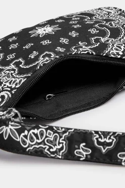 Yours Yours Black Paisley Print Shoulder Bag