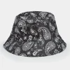 Yours Yours Black Paisley Print Bucket Hat