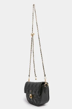 Yours Yours Black Quilted Chain Shoulder Bag