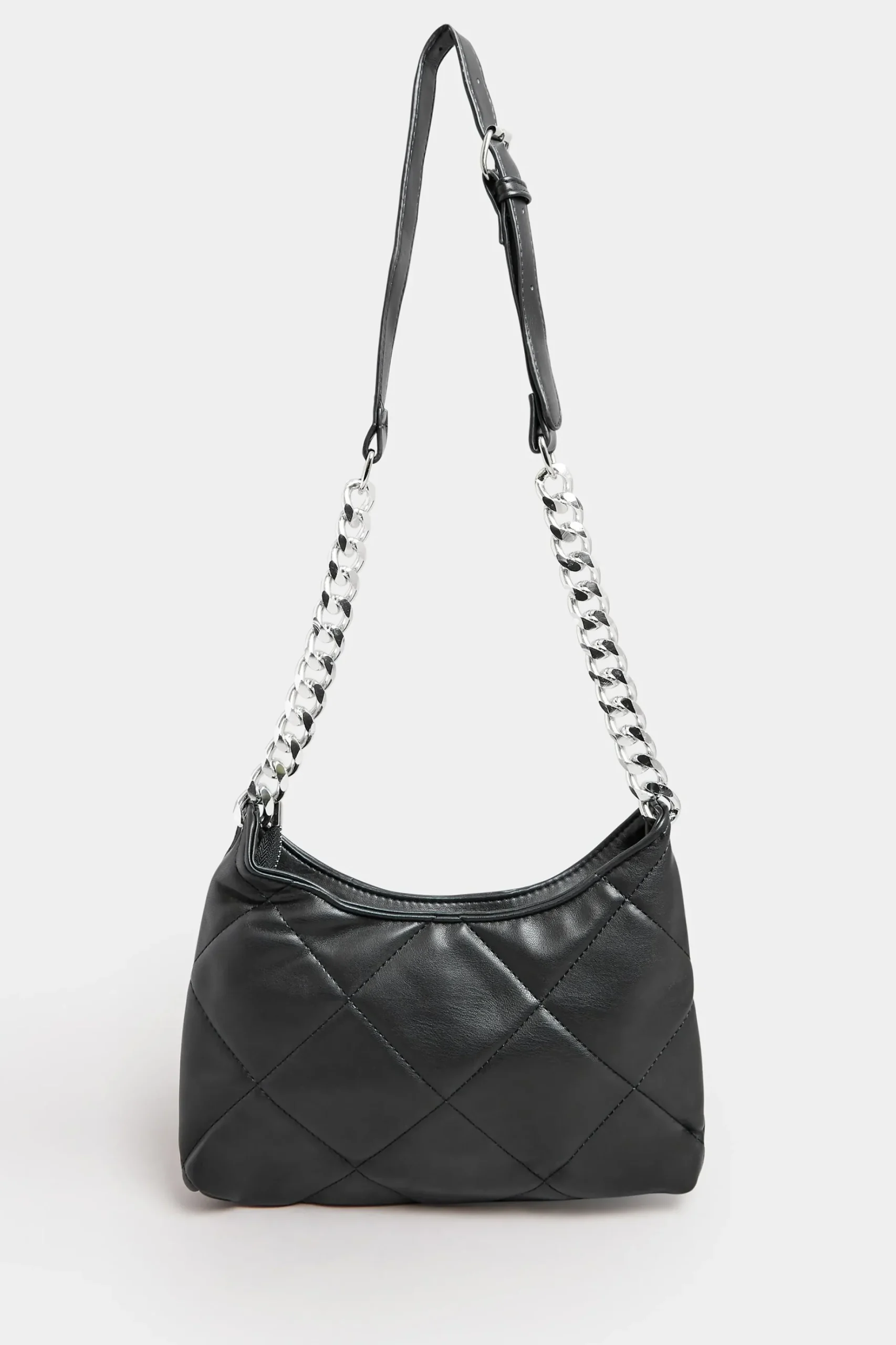 Yours Yours Black Quilted Chain Strap Shoulder Bag