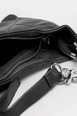 Yours Yours Black Quilted Chain Strap Shoulder Bag