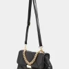 Yours Yours Black Quilted Chain Handle Bag