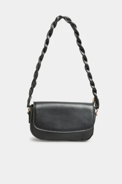 Yours Yours Black Twisted Strap Shoulder Bag