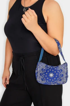 Yours Yours Blue Paisley Print Shoulder Bag