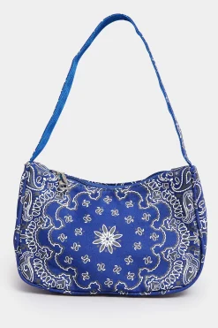 Yours Yours Blue Paisley Print Shoulder Bag