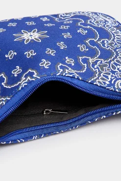 Yours Yours Blue Paisley Print Shoulder Bag