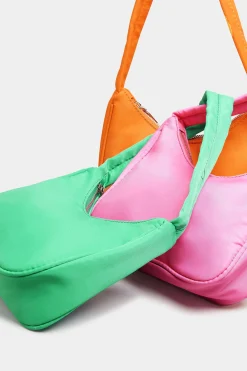 Yours Yours Bright Green Fabric Shoulder Bag