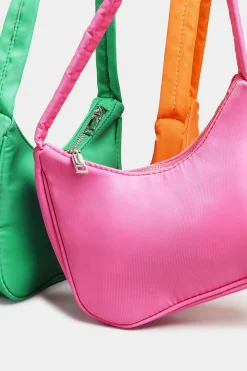 Yours Yours Bright Pink Fabric Shoulder Bag