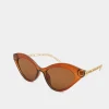 Yours Yours Brown Cat Eye Sunglasses