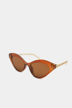 Yours Yours Brown Cat Eye Sunglasses