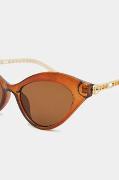 Yours Yours Brown Cat Eye Sunglasses