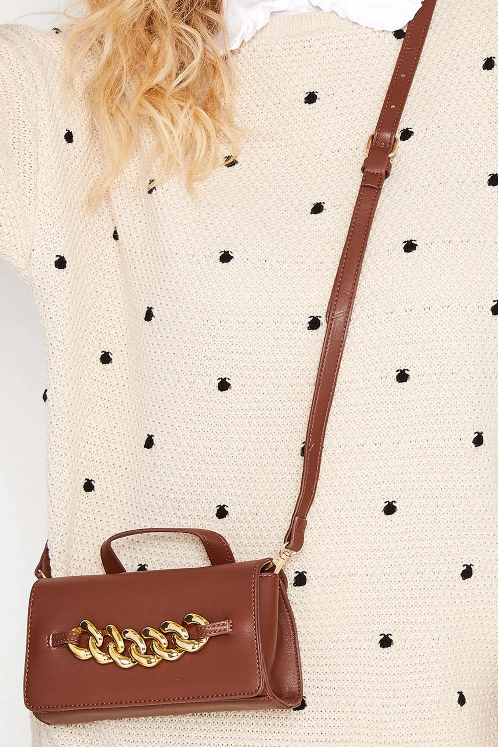 Yours Yours Brown Chunky Chain Mini Bag