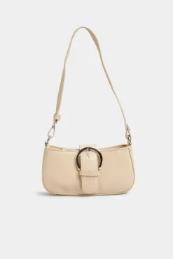 Yours Yours Cream Buckle Front Shoulder Bag