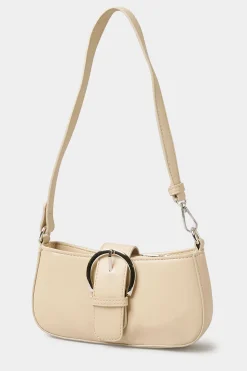 Yours Yours Cream Buckle Front Shoulder Bag