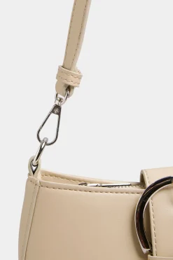 Yours Yours Cream Buckle Front Shoulder Bag