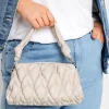 Yours Yours Cream Quilted Knot Strap Bag