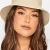 Yours Yours Cream Straw Bucket Hat