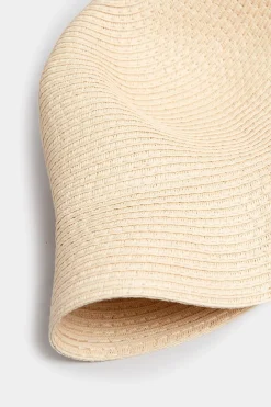 Yours Yours Cream Straw Bucket Hat