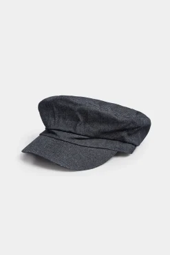 Yours Yours Dark Blue Denim Baker Boy Hat