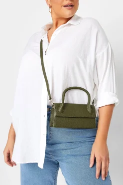 Yours Yours Dark Green Top Handle Crossbody Bag